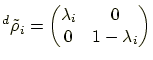 $ {}^d\tilde\rho_i=\begin{pmatrix}\lambda_i&0\\ 0&1-\lambda_i\end{pmatrix}$